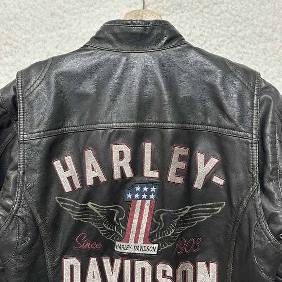 Harley-Davidson Men's Leather Jacket-Long Way Distressed 98089-15VM Sz Small NWT